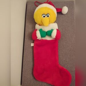 Vintage 1998 Sesame Street 3D  Big Bird Christmas Stocking 22"